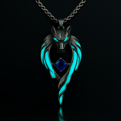 Moonfang Totem --- Nightglyphs Luminescent Necklace