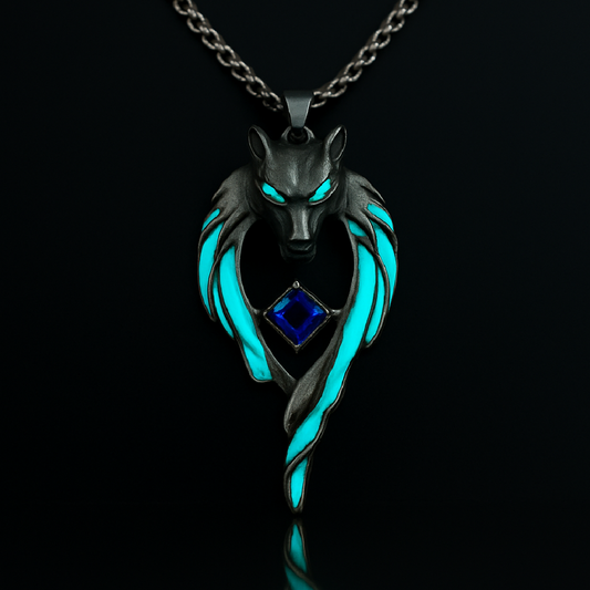 Moonfang Totem --- Nightglyphs Luminescent Necklace