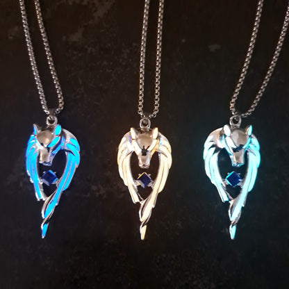 Moonfang Totem --- Nightglyphs Luminescent Necklace