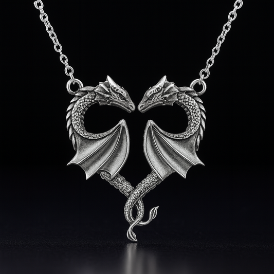 Twilight Vow Stainless Steel Women's Dragon Necklace