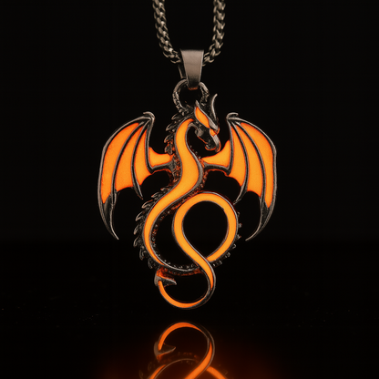 Skyflame Crest --- Nightglyphs Luminescent Necklace