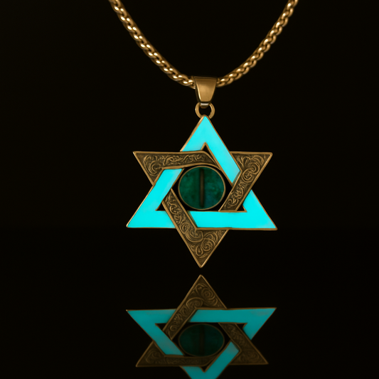 Hexaether Sigil --- Nightglyphs Luminescent Necklace