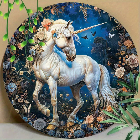 Moonblossom Mare 2D Decorative Aluminum Plaque