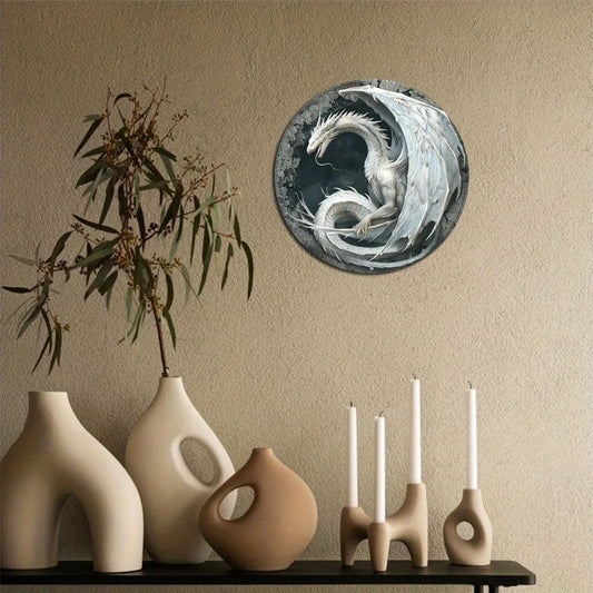The Pale Tyrant 2D Decorative Aluminum Dragon Plaque