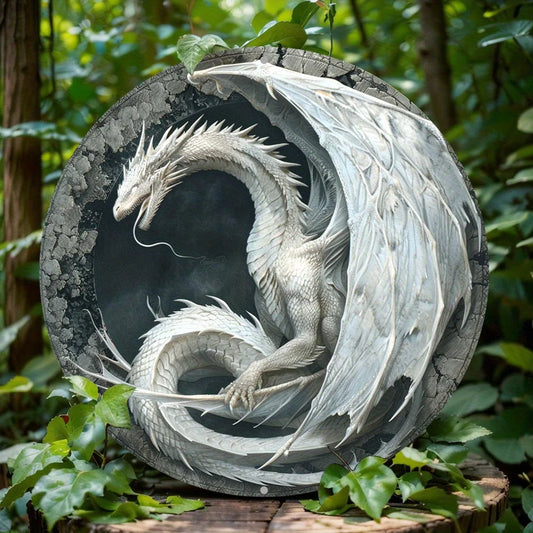 The Pale Tyrant 2D Decorative Aluminum Dragon Plaque