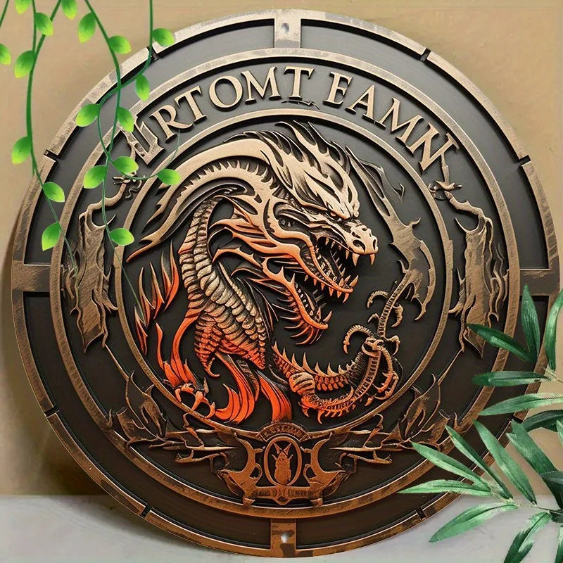 Fyrvaldr the Twice-Tongued 2D Decorative Aluminum Plaque