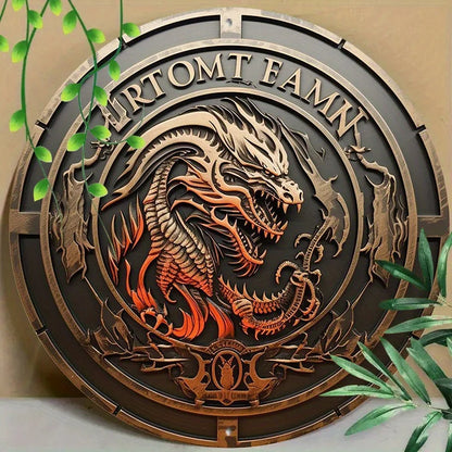 Fyrvaldr the Twice-Tongued 2D Decorative Aluminum Plaque