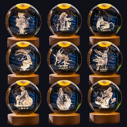 Zodiara Sphere LED Crystal Ball with Zodiac Sign Display