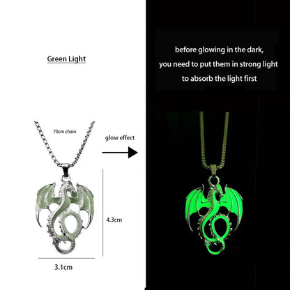 Skyflame Crest --- Nightglyphs Luminescent Necklace