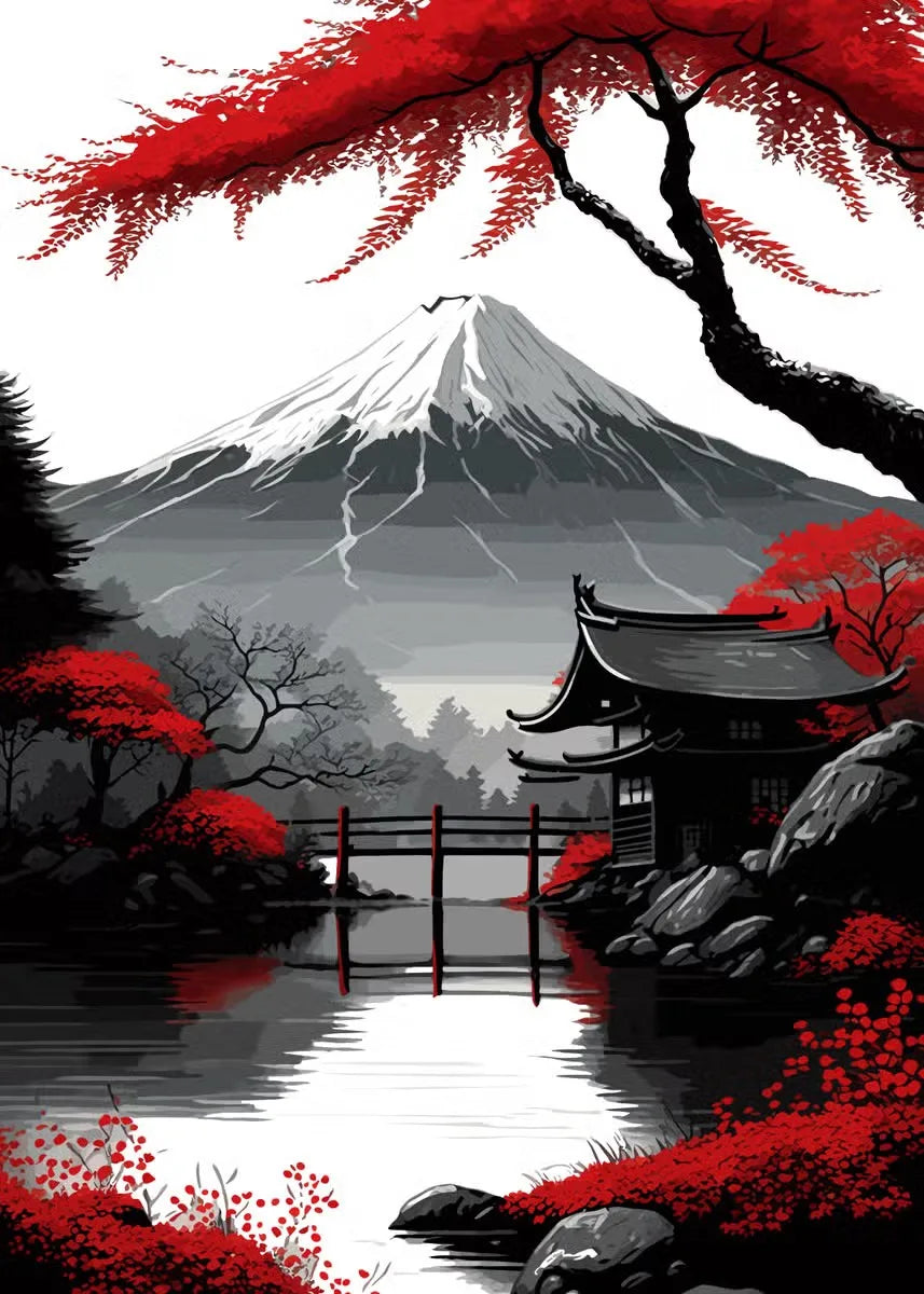 Mythika Nihon Japanese Landscape Canvas