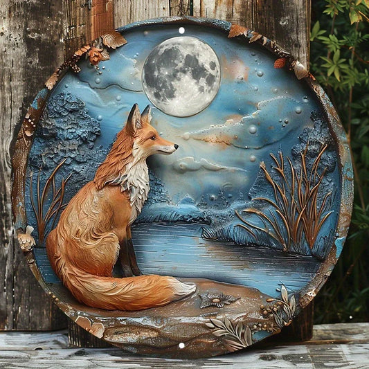 Moonfen Prowler 2D Decorative Aluminum Fox Wall Plaque