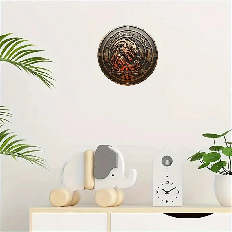 Fyrvaldr the Twice-Tongued 2D Decorative Aluminum Plaque