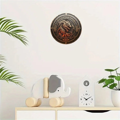 Fyrvaldr the Twice-Tongued 2D Decorative Aluminum Plaque