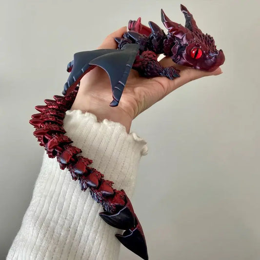 Emberveil Abyssal Multi-Jointed Winged Dragon Figurine