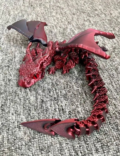 Emberveil Abyssal Multi-Jointed Winged Dragon Figurine