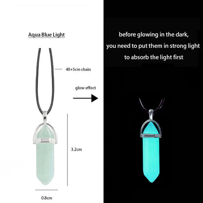 Runestone of the Veil --- Nightglyphs Luminescent Necklace
