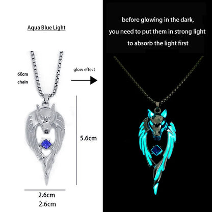 Moonfang Totem --- Nightglyphs Luminescent Necklace