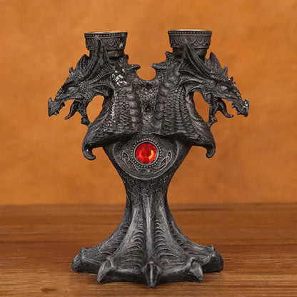 Dracolyte Arcane Two-Headed Candlestick Holder