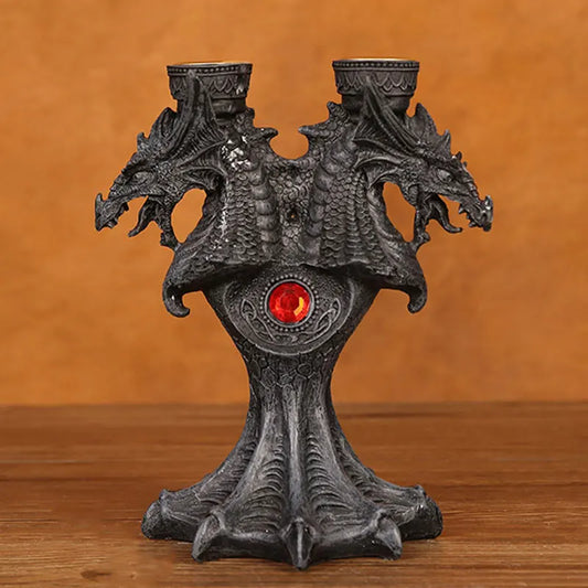 Dracolyte Arcane Two-Headed Candlestick Holder