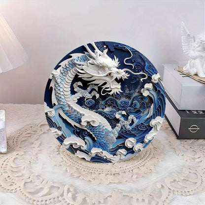 Myrkhazan the Tidelord 2D Decorative Aluminum Dragon Wall Plaque