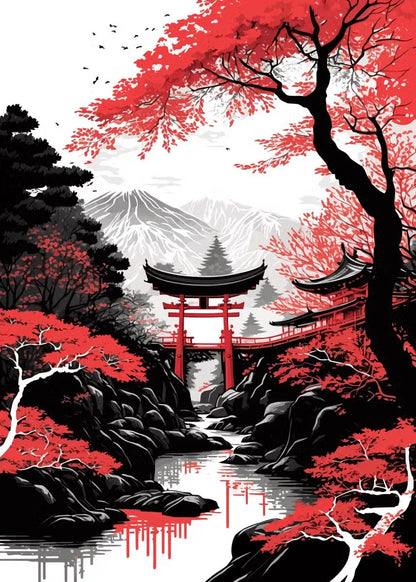 Mythika Nihon Japanese Landscape Canvas