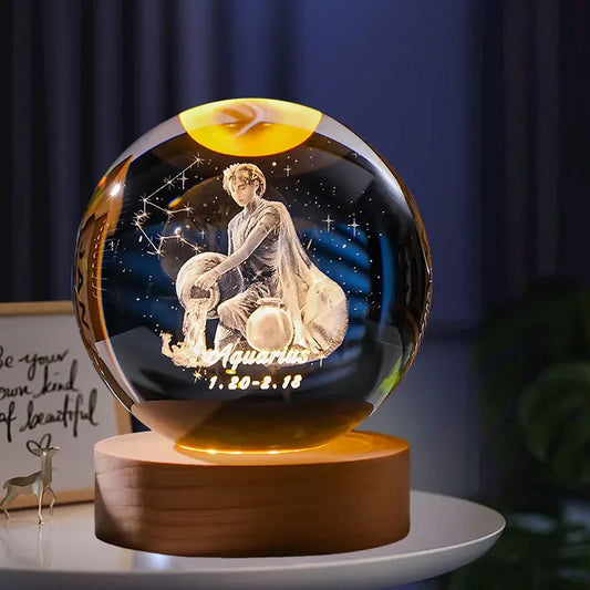 Zodiara Sphere LED Crystal Ball with Zodiac Sign Display