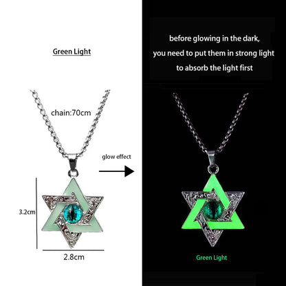 Hexaether Sigil --- Nightglyphs Luminescent Necklace
