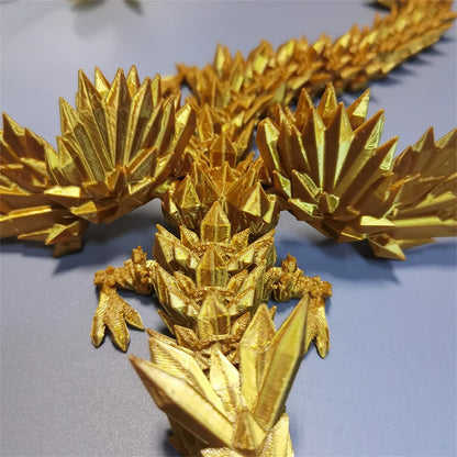 PrismFang Multi-Jointed Crystalline Dragon Figurine