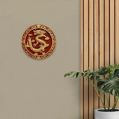FengLong's Blessing 2D Decorative Aluminum Dragon Wall Plaque