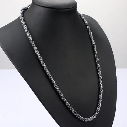 Drakethorn Chain Sterling Silver Dragon Necklace for Men
