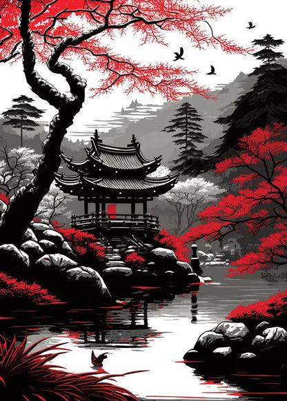 Mythika Nihon Japanese Landscape Canvas