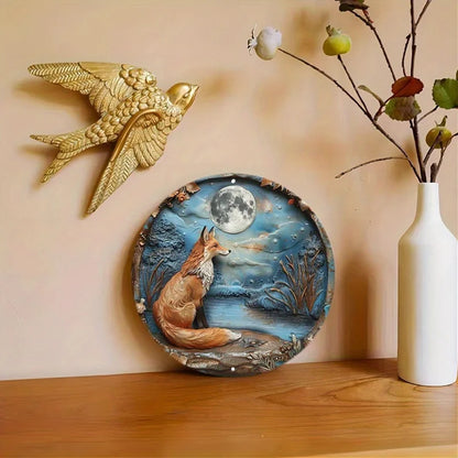 Moonfen Prowler 2D Decorative Aluminum Fox Wall Plaque