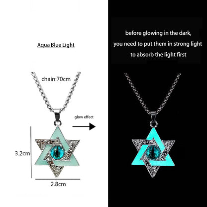 Hexaether Sigil --- Nightglyphs Luminescent Necklace