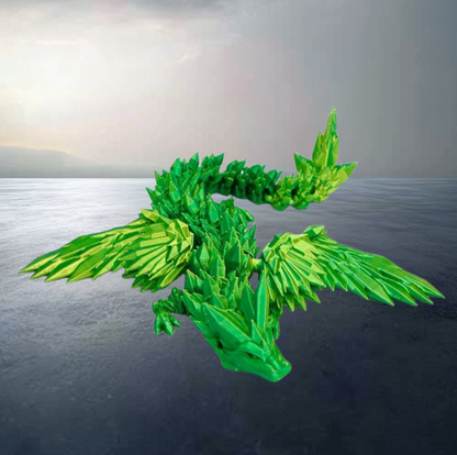 PrismFang Multi-Jointed Crystalline Dragon Figurine