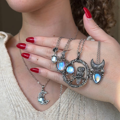 Luna's Whisper Moonstone Pendant for Women