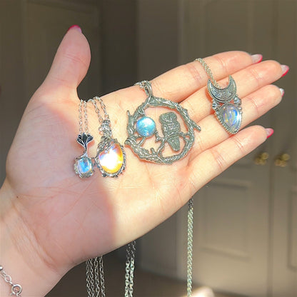 Luna's Whisper Moonstone Pendant for Women