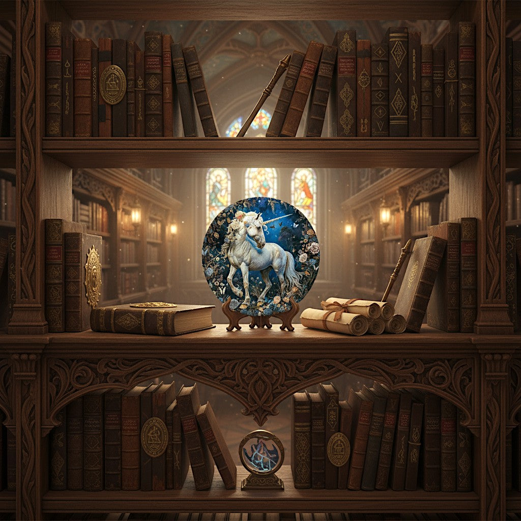 Moonblossom Mare 2D Decorative Aluminum Plaque