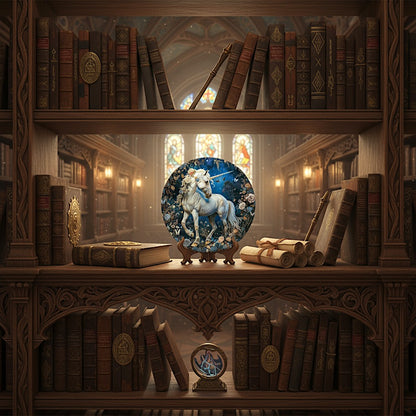 Moonblossom Mare 2D Decorative Aluminum Plaque