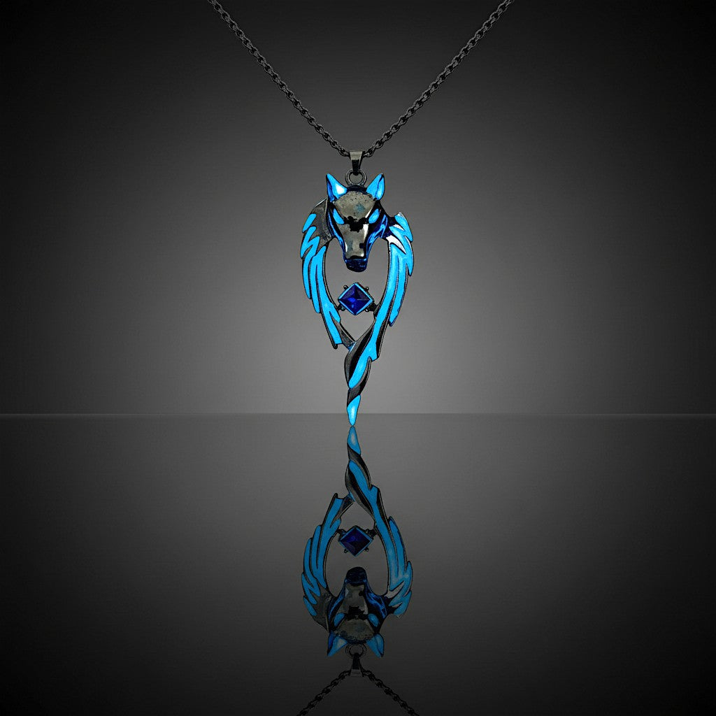 Moonfang Totem --- Nightglyphs Luminescent Necklace
