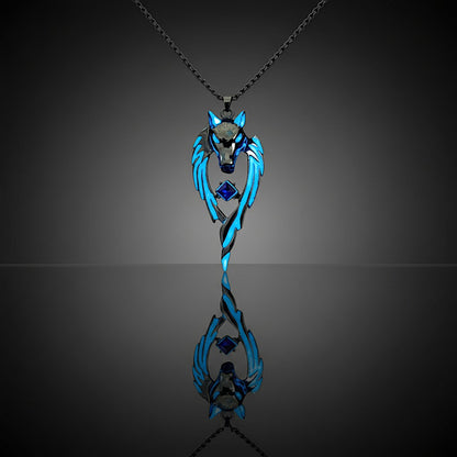 Moonfang Totem --- Nightglyphs Luminescent Necklace