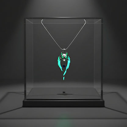 Moonfang Totem --- Nightglyphs Luminescent Necklace