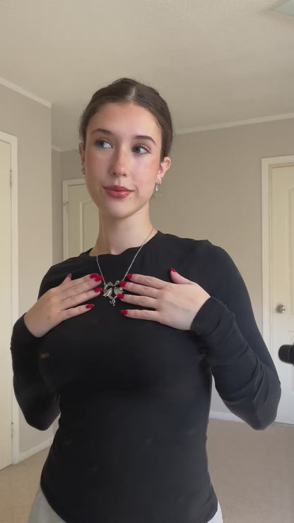 Twilight Vow Stainless Steel Women's Dragon Necklace