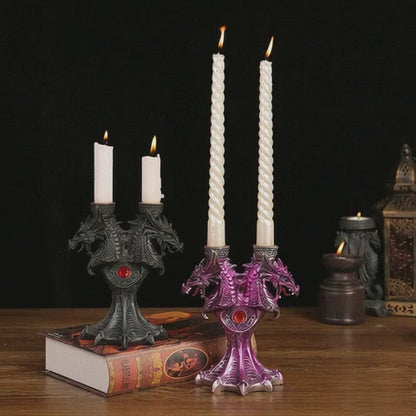 Dracolyte Arcane Two-Headed Candlestick Holder