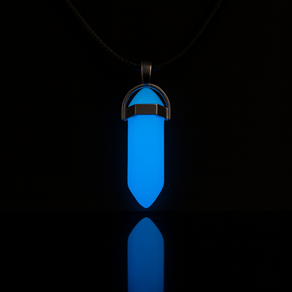 Runestone of the Veil --- Nightglyphs Luminescent Necklace