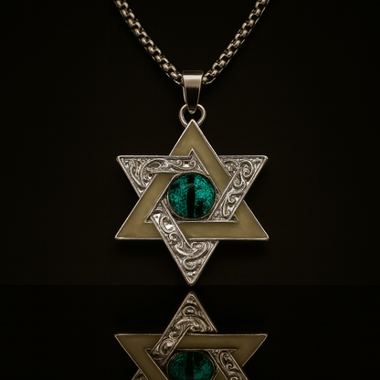 Hexaether Sigil --- Nightglyphs Luminescent Necklace