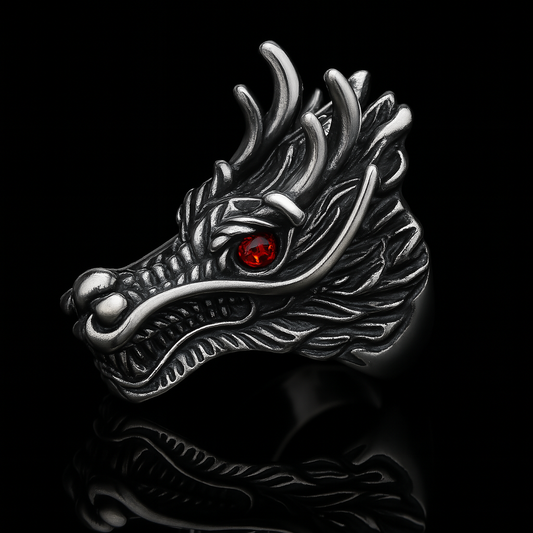 Scalebane Unisex Titanium Dragon Ring