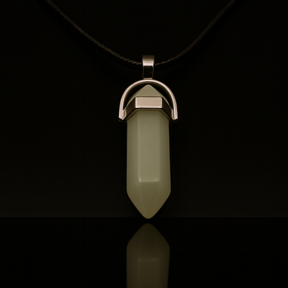 Runestone of the Veil --- Nightglyphs Luminescent Necklace
