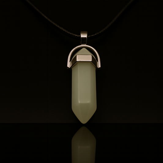 Runestone of the Veil --- Nightglyphs Luminescent Necklace