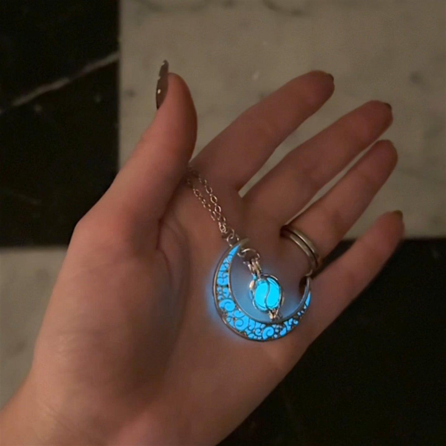 Shadowlune --- Nightglyphs Luminescent Necklace