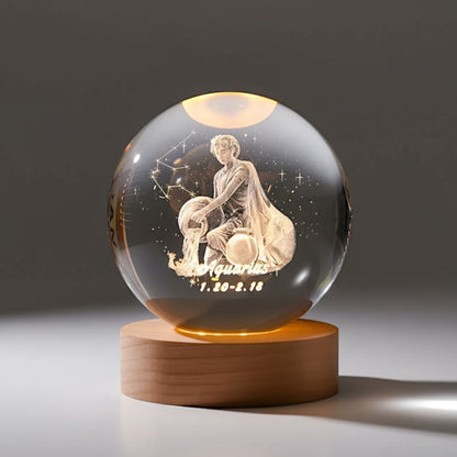 Zodiara Sphere LED Crystal Ball with Zodiac Sign Display
